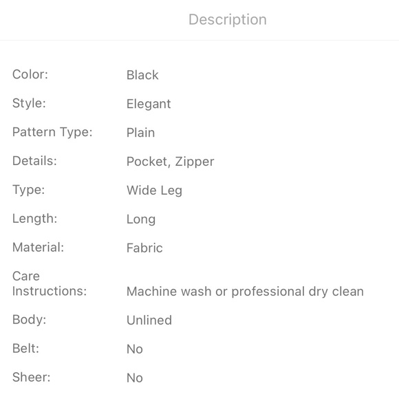 Plus Solid Slant Pocket Wide Leg Dress Pants Black Size 1XL (14) - Picture 7 of 7